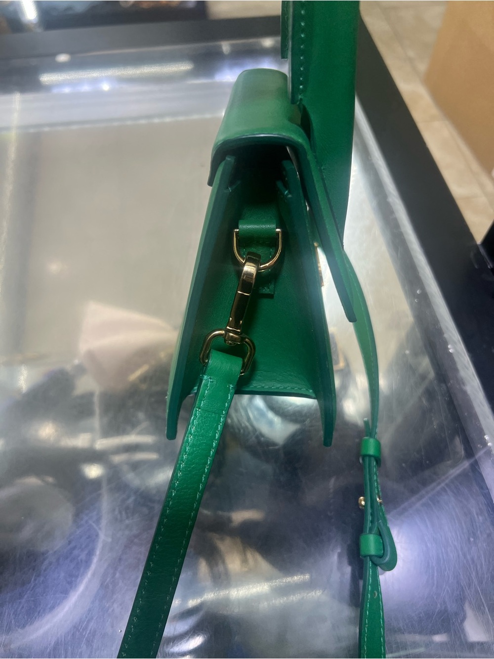 Jacquemus Emerald Green Mini Top-Handle Le Chiquito Crossbody - Picture 3 of 12